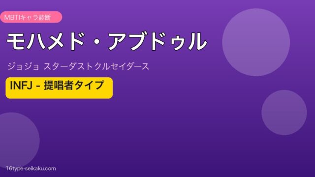 モハメド・アブドゥル MBTIアイキャッチ