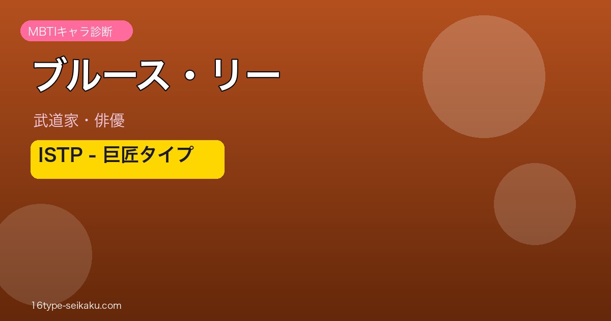 ブルース・リー MBTI