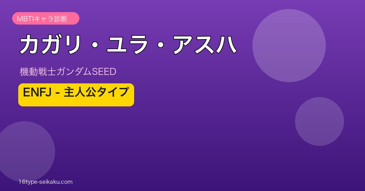 カガリ・ユラ・アスハ MBTI ENFJ アイキャッチ
