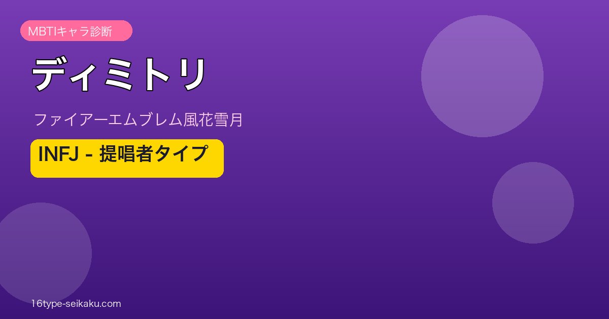 ディミトリ MBTI