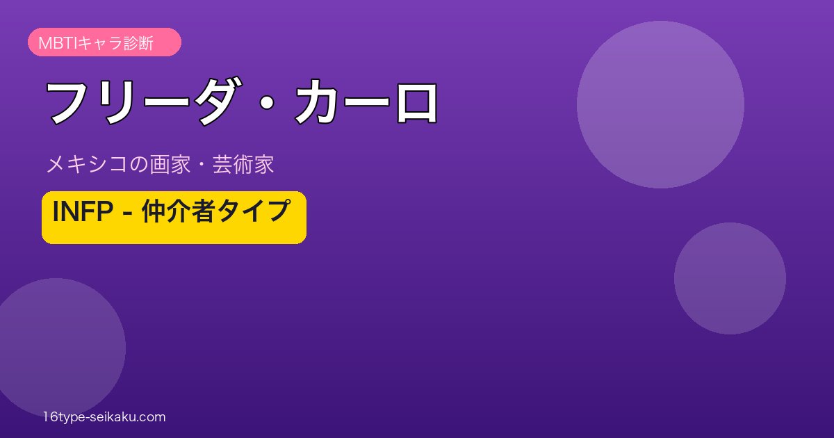 フリーダ・カーロ MBTI INFP