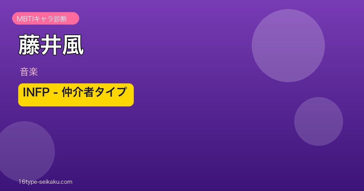 藤井風のMBTIタイプ分析アイキャッチ