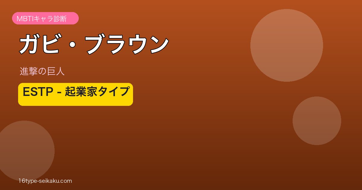 ガビ・ブラウン MBTI アイキャッチ