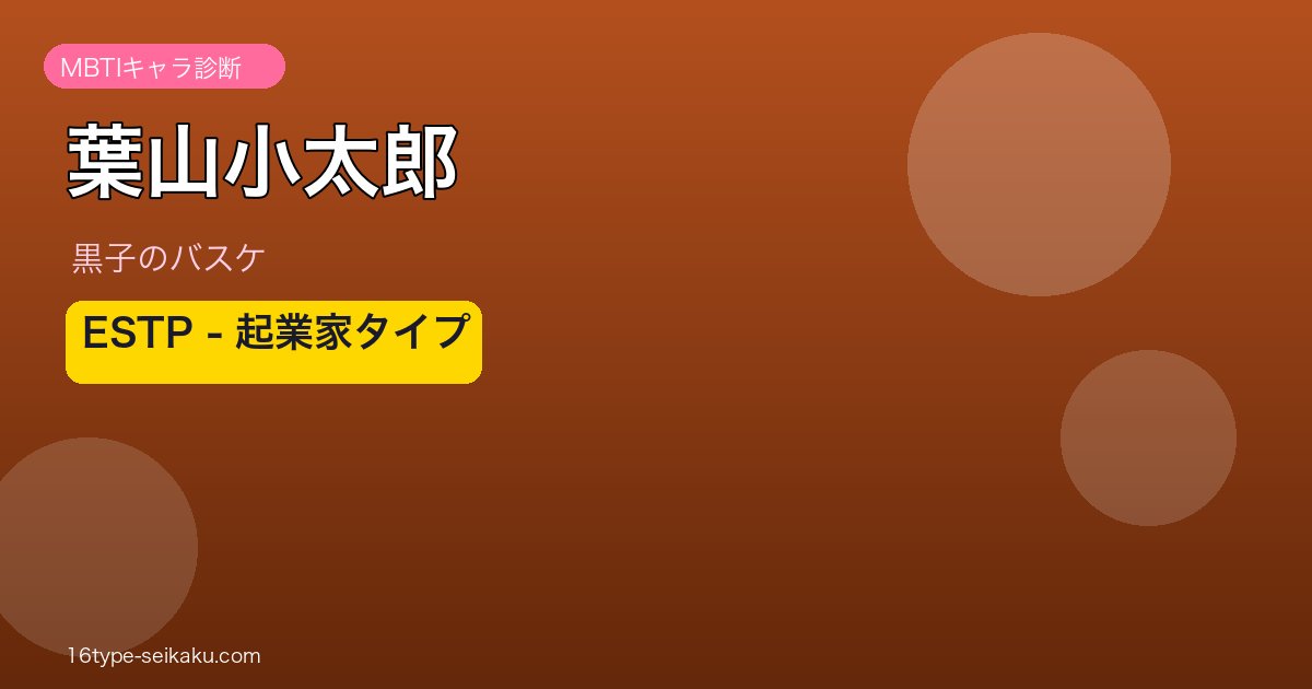 葉山小太郎（黒子のバスケ）ESTPタイプ アイキャッチ