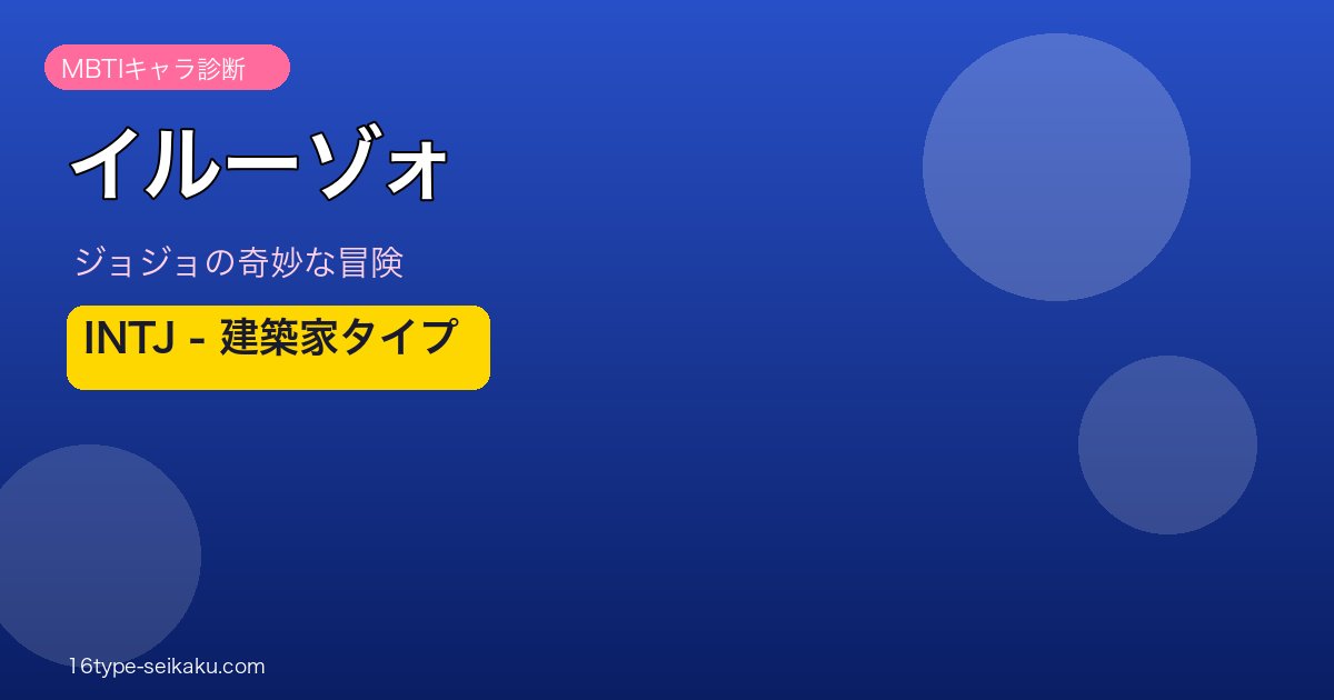 イルーゾォ INTJ 建築家タイプ
