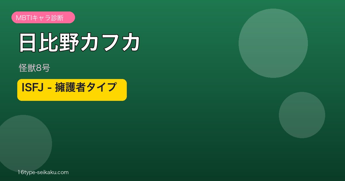 日比野カフカ MBTI