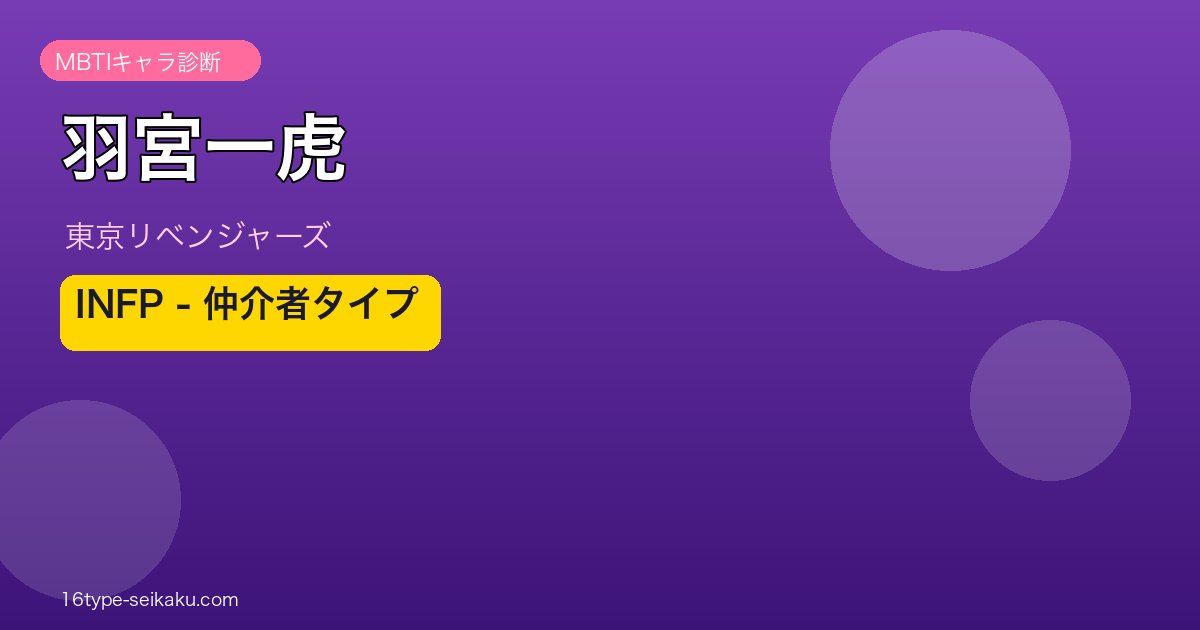 羽宮一虎 MBTI INFP