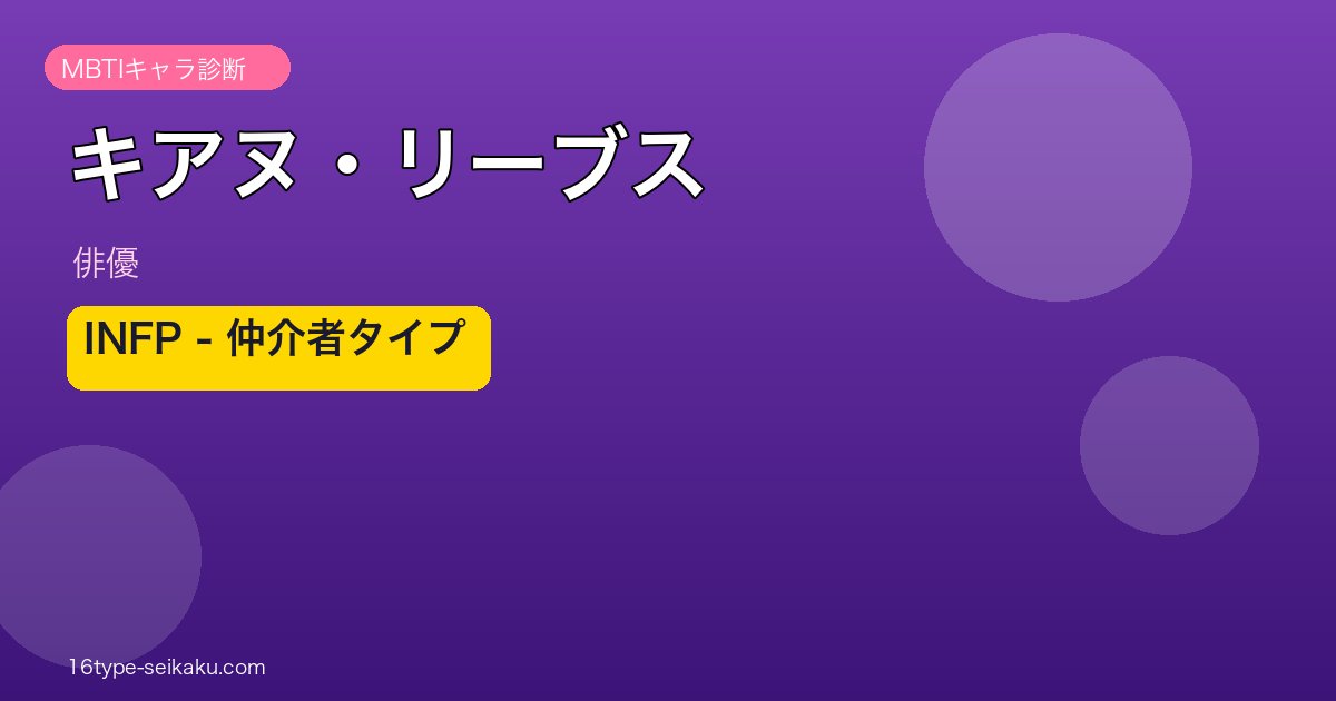 キアヌ・リーブス MBTI