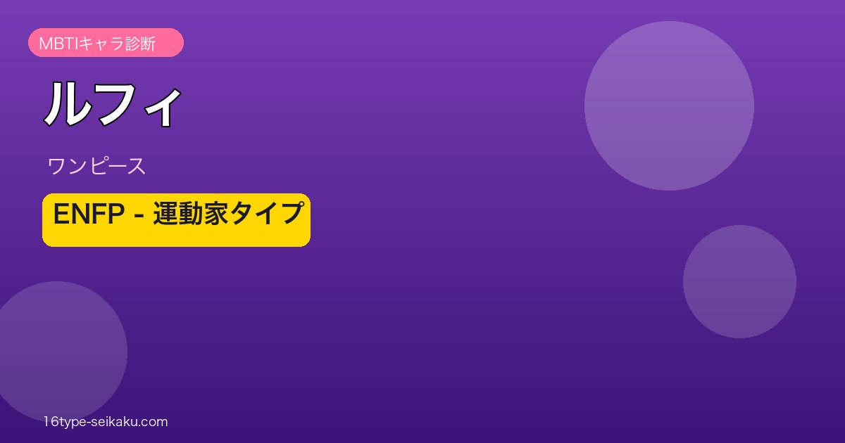 ルフィ MBTI