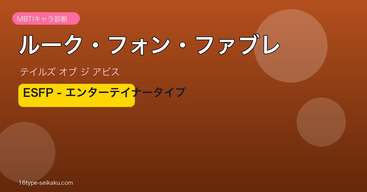ルーク・フォン・ファブレ MBTIアイキャッチ