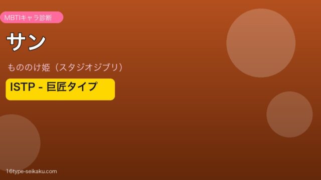 サン（もののけ姫）MBTIアイキャッチ