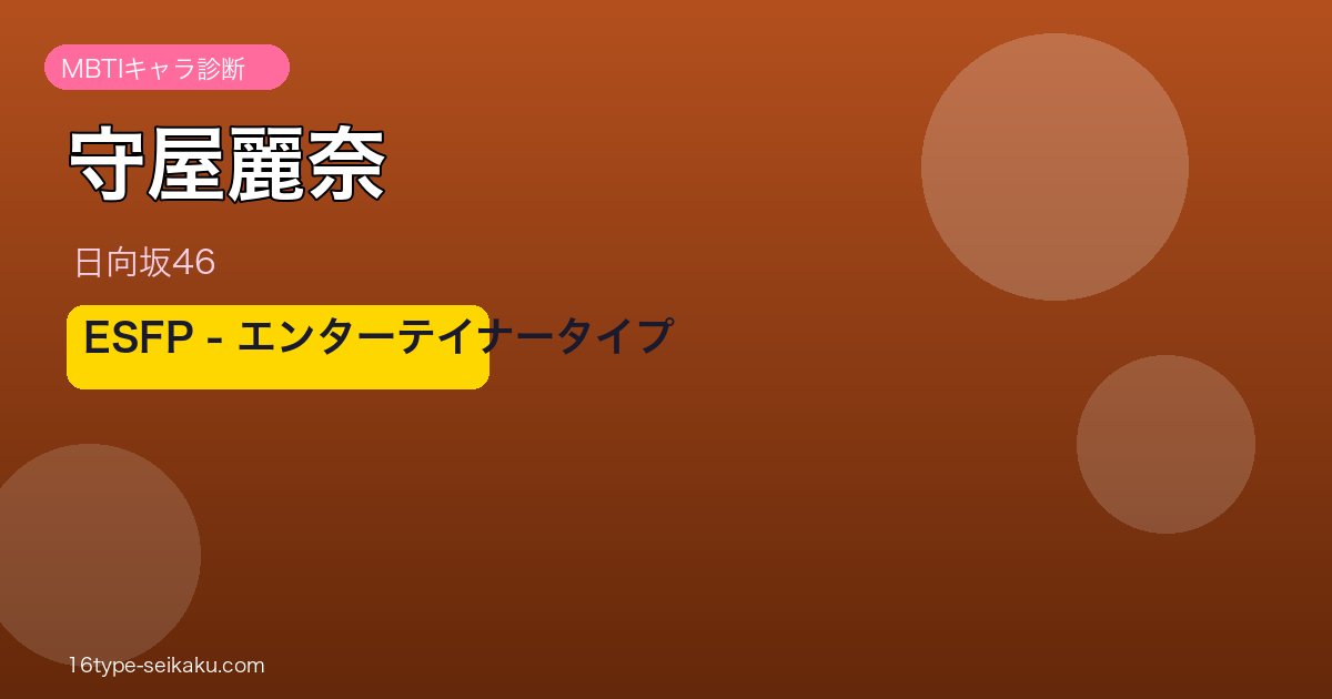 守屋麗奈のMBTIアイキャッチ