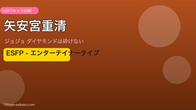 シゲチー（矢安宮重清）MBTIアイキャッチ