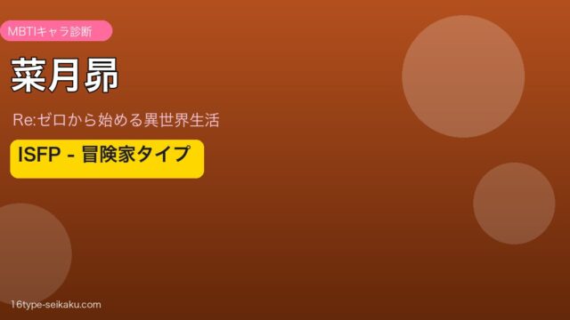 菜月昴 MBTI