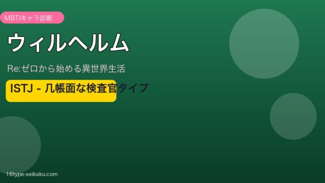 ウィルヘルム MBTI