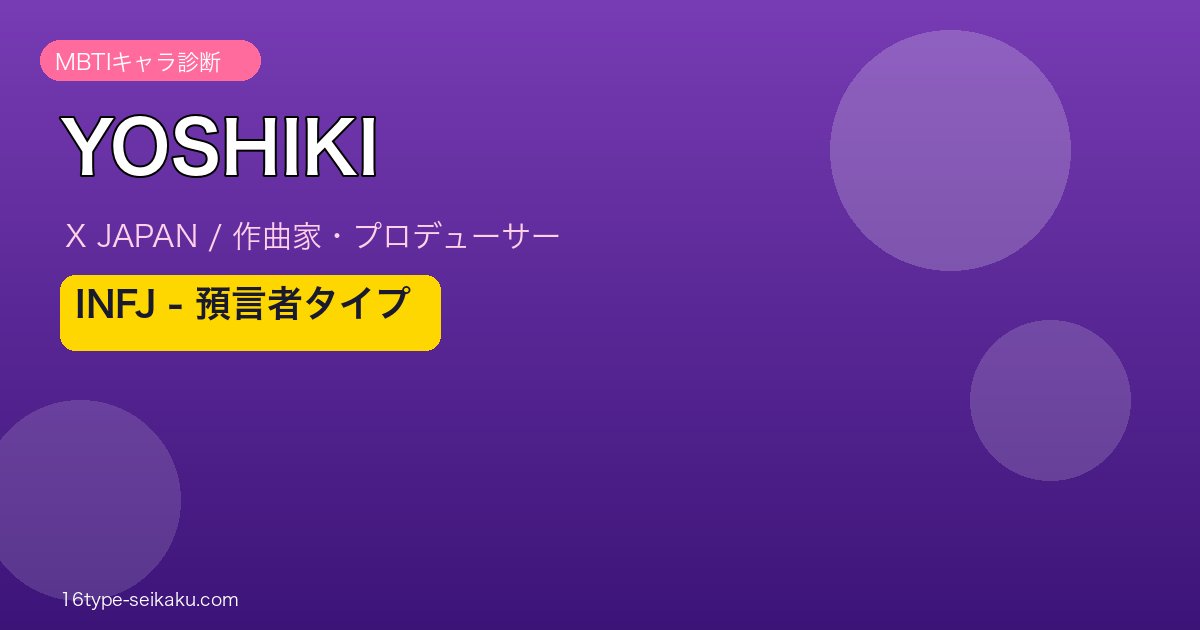 YOSHIKI MBTI