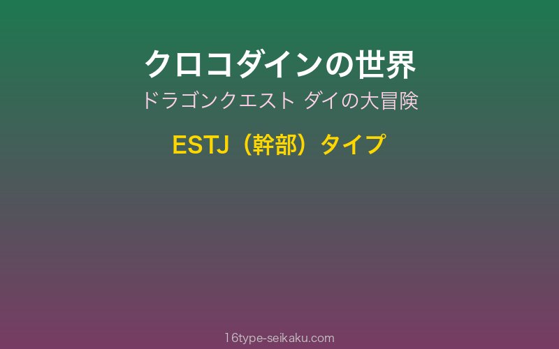 クロコダイン キャラクターイメージ