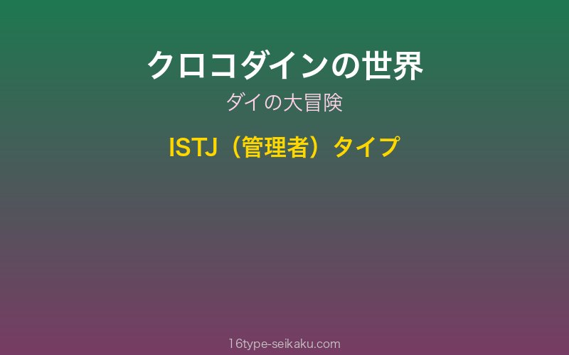 クロコダイン キャラクターイメージ