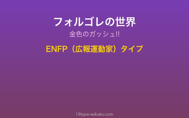 フォルゴレ キャラクターイメージ