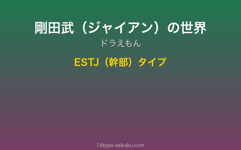 剛田武（ジャイアン） キャラクターイメージ