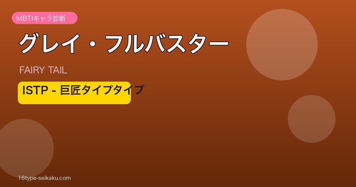 グレイ・フルバスター ISTP アイキャッチ