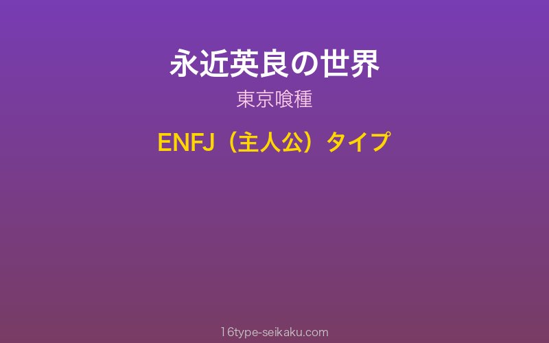 永近英良 キャラクターイメージ