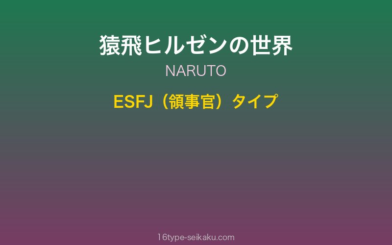 猿飛ヒルゼン キャラクターイメージ