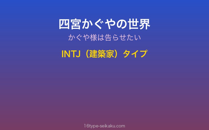 四宮かぐや キャラクターイメージ