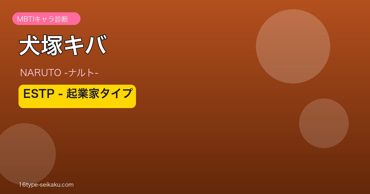 犬塚キバのMBTIアイキャッチ