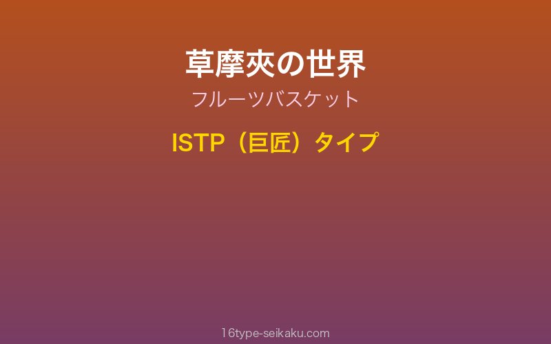 草摩夾 キャラクターイメージ