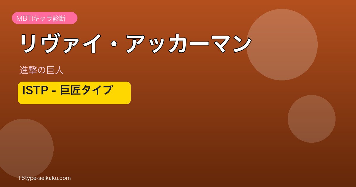リヴァイ・アッカーマンのMBTI診断アイキャッチ