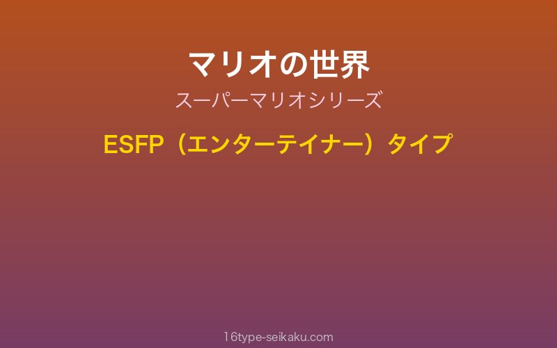 マリオ キャラクターイメージ