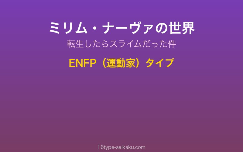 ミリム・ナーヴァ キャラクターイメージ