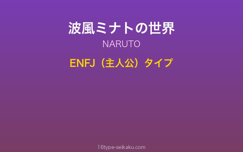波風ミナト キャラクターイメージ