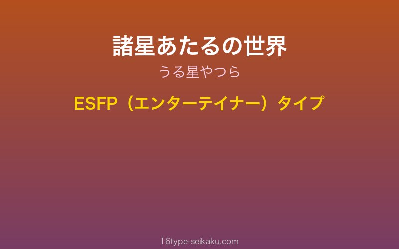 諸星あたる キャラクターイメージ