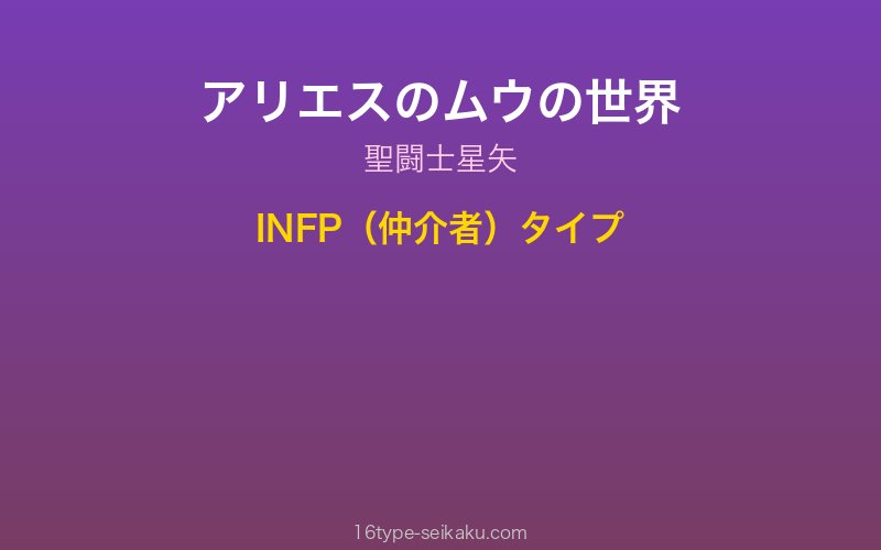 アリエスのムウ キャラクターイメージ