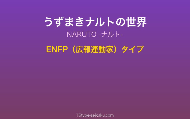 うずまきナルト キャラクターイメージ