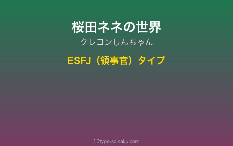 桜田ネネ キャラクターイメージ