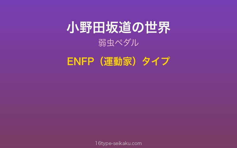 小野田坂道 キャラクターイメージ