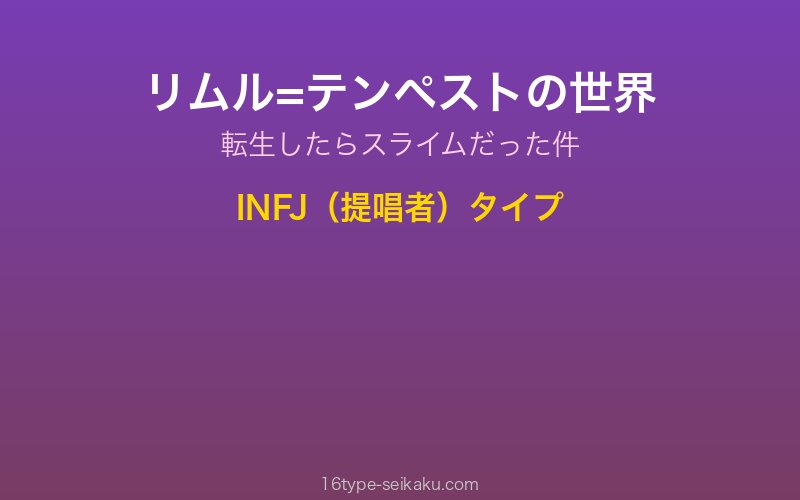 リムル=テンペスト キャラクターイメージ