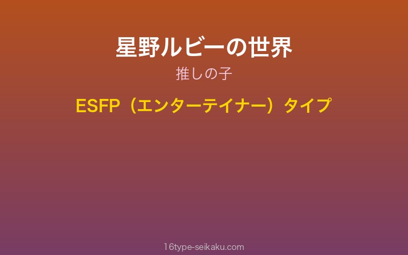 星野ルビー キャラクターイメージ