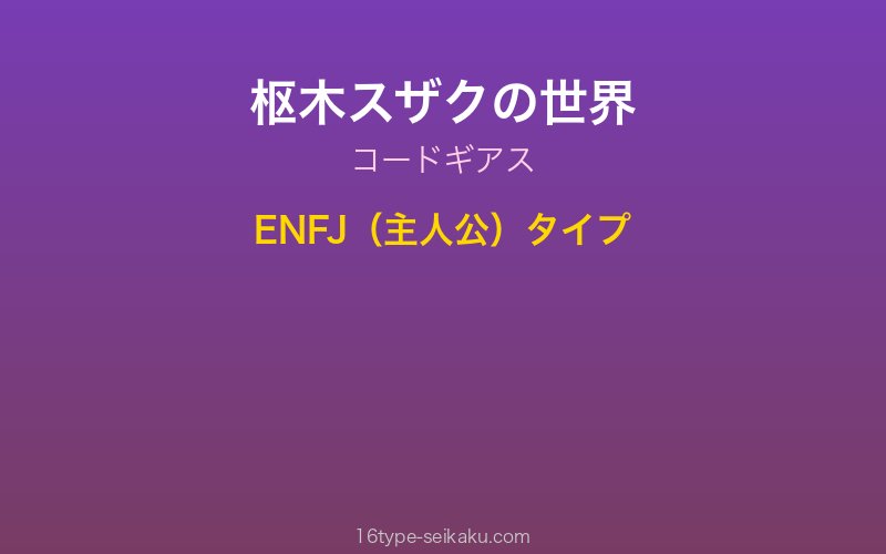 枢木スザク キャラクターイメージ