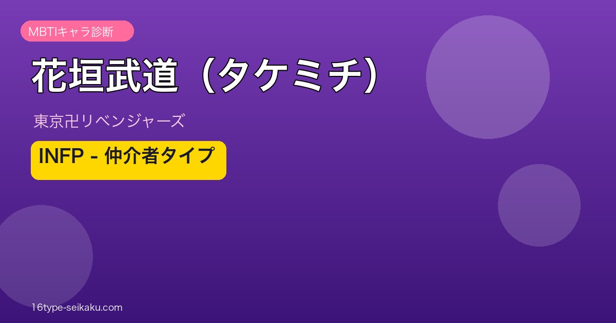 花垣武道（タケミチ）のMBTIアイキャッチ