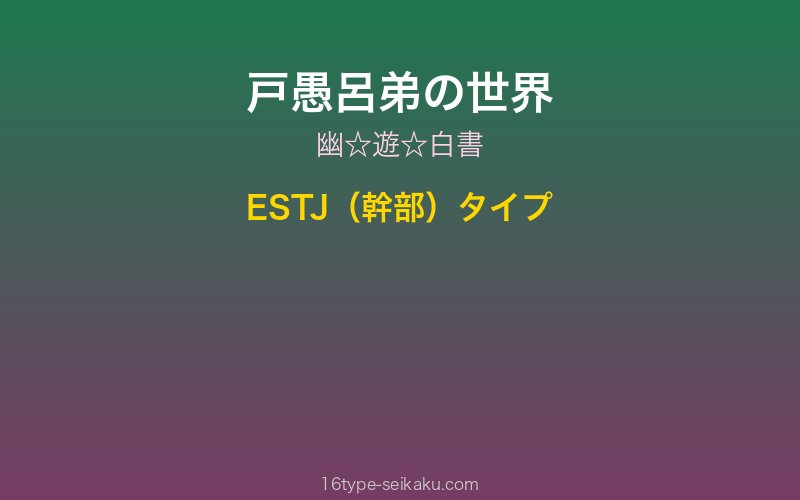 戸愚呂弟イメージ