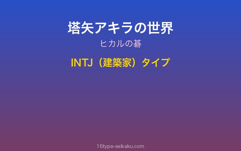 塔矢アキライメージ