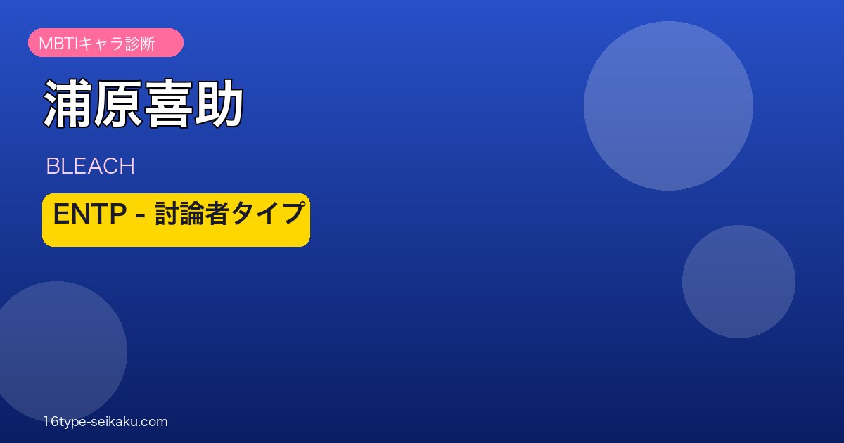 浦原喜助のMBTIアイキャッチ