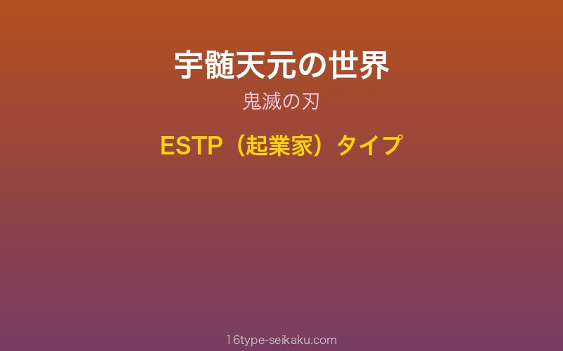 宇髄天元 キャラクターイメージ