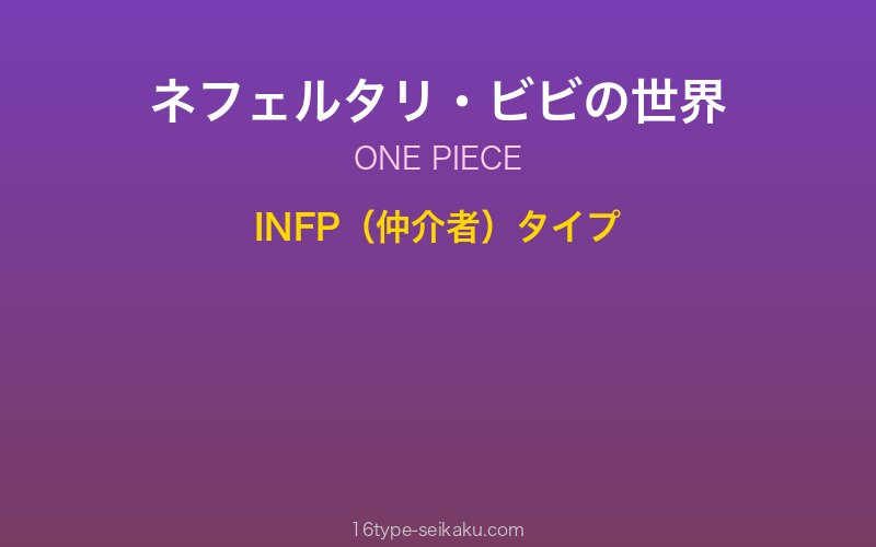 ネフェルタリ・ビビ キャラクターイメージ