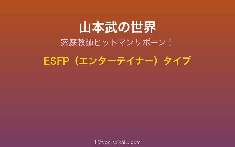 山本武 キャラクターイメージ
