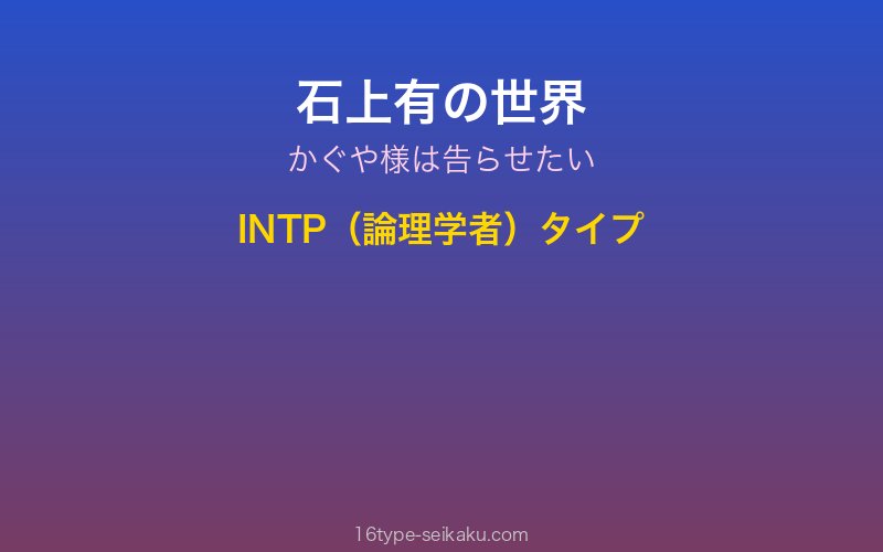 石上有 キャラクターイメージ